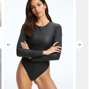 GOOD AMERICAN FAUX LEATHER BODYSUIT Size 2